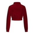 thumbnail image 7 of clear 50% off Usmixi Womens Cropped Coat Corduroy Jacket for Women Long Sleeve Lapel Button Up Shacket Coat Casual Solid Ladies Fall Loose Outerwear Tops with Pocket Winter Cropped Coat, 7 of 7