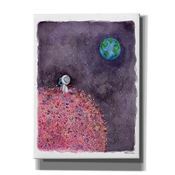 Epic Graffiti 'Sitting on a Flower Moon' by Rachel Nieman, Canvas Wall Art, 40"x54"