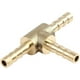 thumbnail image 3 of 6Mm T Hose Connector 3 Contacts Brass Hose Adapter Water Oil Air 5 Pcs, 3 of 3