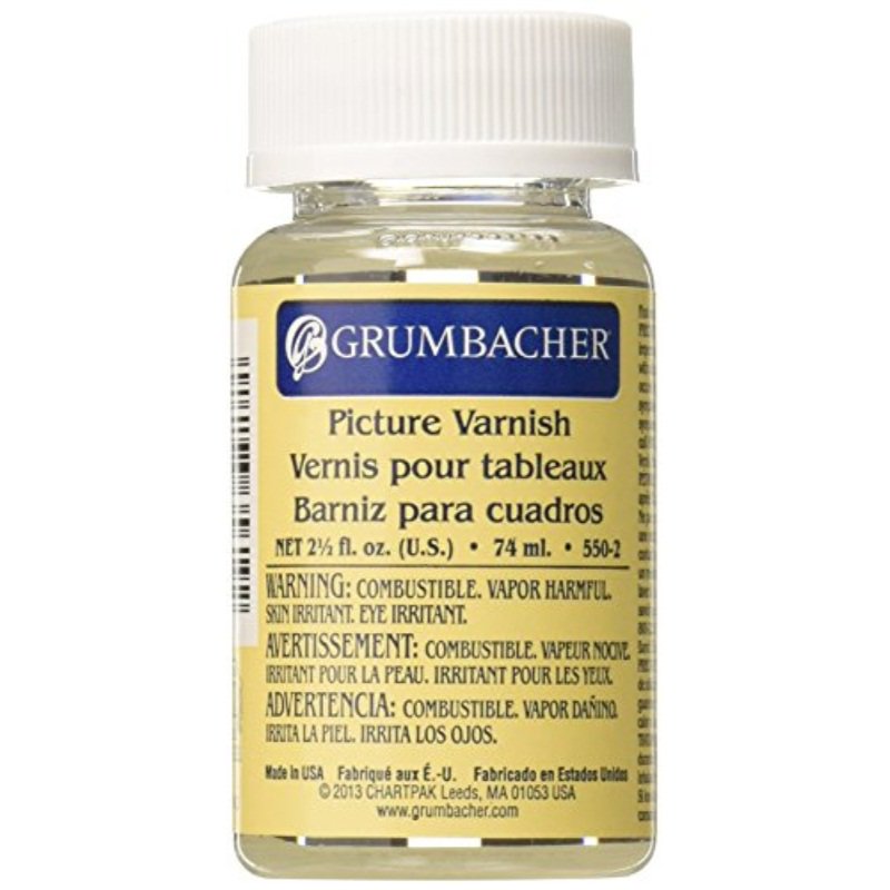 Grumbacher Picture Varnish for Oil & Acrylic Paintings 21/2 Oz. Jar