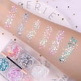 thumbnail image 4 of 6Jars/Set Cute Colorful Eyeshadow Glitter Gel Face Hair No Glue Required Body Nail Glitter Gel Stage Heart Star Moon Sequins, 4 of 4