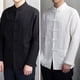 thumbnail image 2 of Camisa de estilo chino de otoño para hombre de Lohuatrd, cuello mandarín, manga larga, bolsillos, botones de disco, camisa tradicional de Kung Fu y Tai Chi, uniforme Tang, 2 of 8