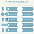 thumbnail image 5 of Bakeware Set Baking Pan Set Non-Stick Kitchen Oven Round/Square Cake Pan, Muffin Pan, Baking Pan, Cookie Sheet Set Baking Supplies Christmas Blue Snowflake Pattern, 5 of 7