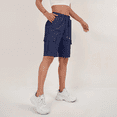 thumbnail image 3 of Summer Cargo Shorts for Women Bermuda Quick Dry High Waisted Drawstring Knee Length Plus Size Ladies Hiking Shorts with Pockets, 3 of 5