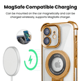 thumbnail image 4 of Entronix Magnetic Clear Case for iPhone 11, Built-in Kickstand Ring Shockproof Bumper, Gold, 4 of 7