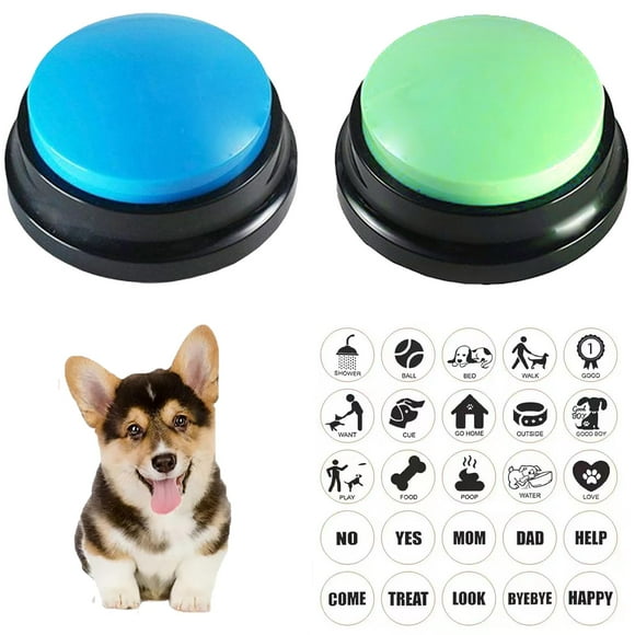 Botones de grabación de voz bifofo Dog Buttons 30S Record, paquete de 2