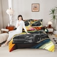 thumbnail image 4 of Castle Fairy Kids Children Speed Race Car Full Size Comforter Sets,Sport Bedding Sets, 4 of 8