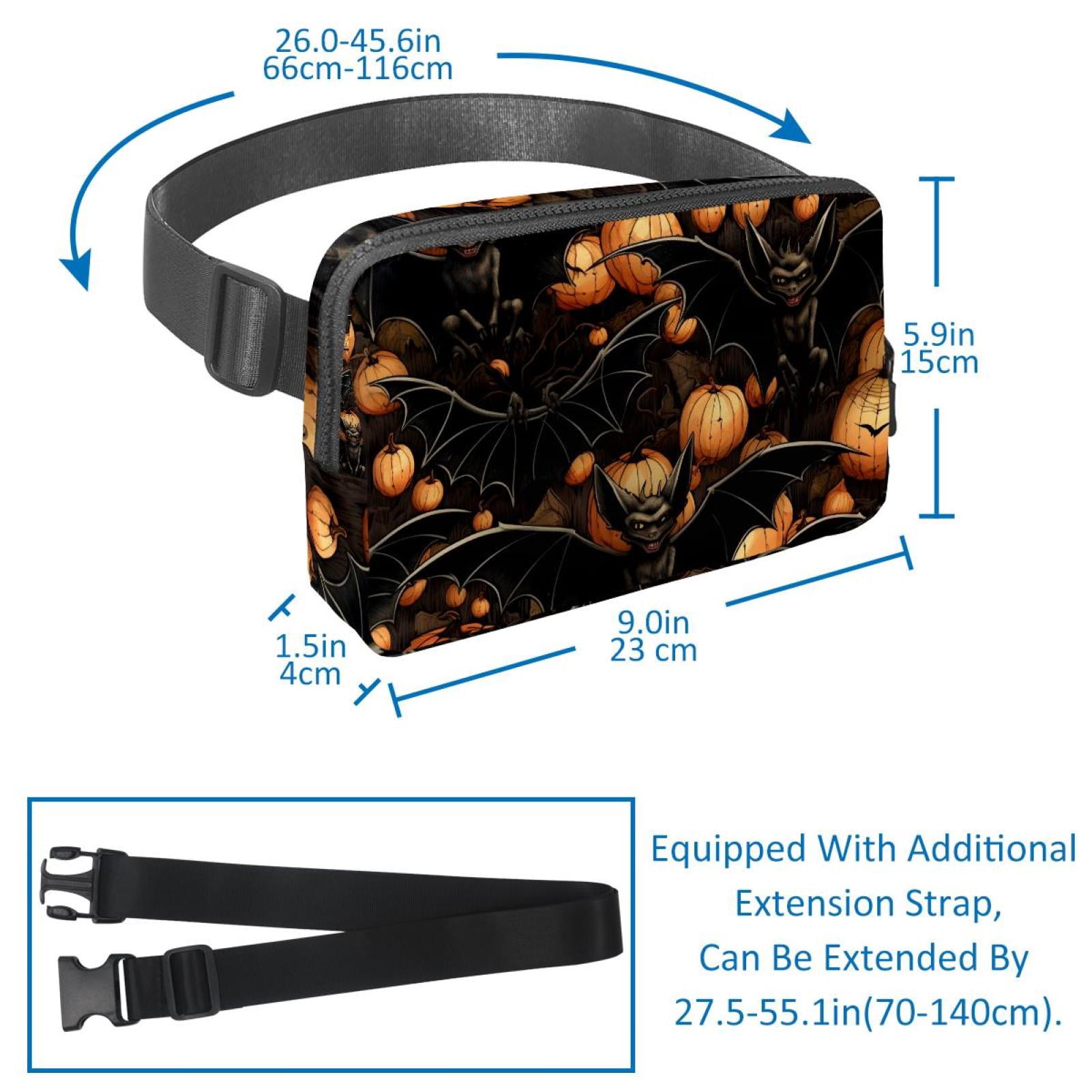 Halloween bats Running Belt Fanny Packs Waist Packs with Extension Strap Unisex Lightweight Adjustable