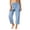 Blue, variant on Plus Size Checkered Sweatpants for Women High Waist Elastic Waistband Wide Leg Loungewear with Pockets M‑4XL