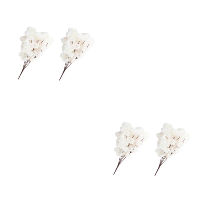 Ramo de flores de cerezo artificiales Yuarrent 2 piezas de seda realista boda Blanco