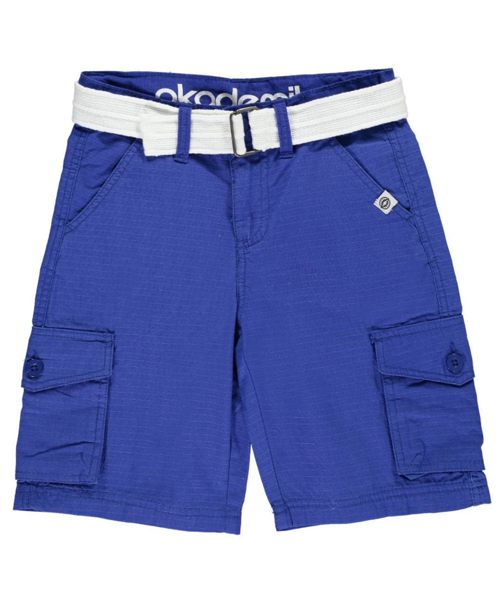 Akademiks Akademiks Big Boys' "Gridded Flaps" Belted Cargo Shorts