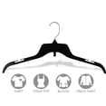 thumbnail image 3 of INTERNATIONAL HANGER, Matte Black Recycled Plastic Top Hanger, 100 Pack, 3 of 3