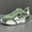 White And Green, variant on Comfy Trendy Platform Shoes For Outdoor Walking Jogging Camping, All Seasons Men's Lace Up Sneakers