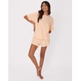 thumbnail image 6 of Hanes Comfywear Women's Pajama Set, Loungewear Top & Sleep Shorts Mellow Peach/Mellow Peach M, 6 of 8