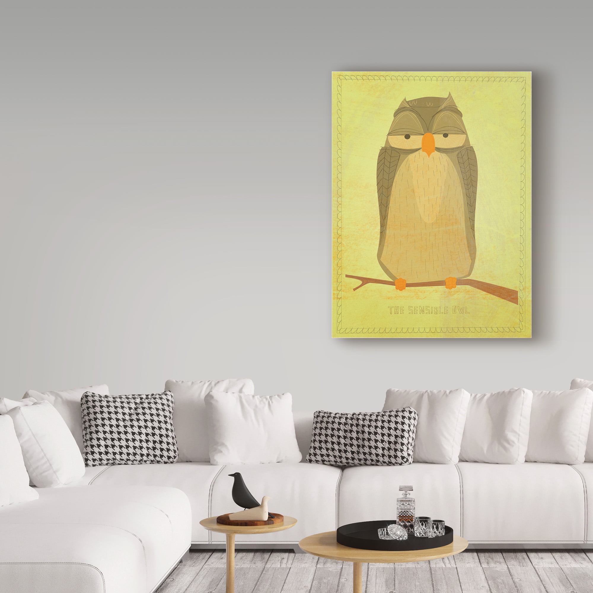 Trademark Fine Art 'The Sensible Owl' Canvas Art by John W. Golden