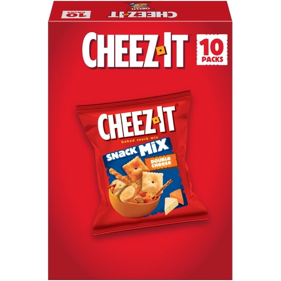 Cheez-It Double Cheese Snack Mix, Baked Snack Mix, 10 Count