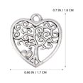 thumbnail image 2 of 50Pcs DIY Alloy Pendants Hollow-out Alloy Tree Pendants Heart Shaped Pendants, 2 of 8