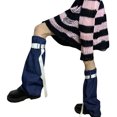 thumbnail image 5 of Liacowi Women Denim Leg Warmers Gothic Long Socks Leggings Knee Goth  Boots Long Socks, 5 of 5