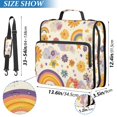 thumbnail image 2 of FORMRS Zipper Binder with Shoulder Strap 2-inch Ring 500 Sheet Capacity File Bag, Beige Retro Rainbow, 2 of 5
