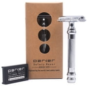 Parker Safety Razor 98R Ultra Heavy Weight Long Handle Double Edge Safety Razor & 5 Blades