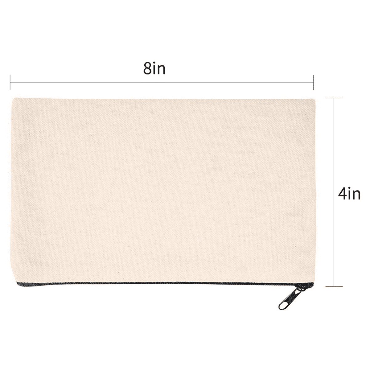 40 Pcs Blank DIY Craft Bag Canvas Pen Case Blank Makeup Bags - Canvas Pencil Bag Cotton Canvas Cosmetic Bag Travel Bag
