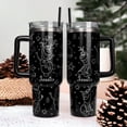 thumbnail image 2 of Olaf Frozen Cartoon Engraved Tumbler 40oz, WDW Magic Kingdom Tumbler, Stainless Steel Tumbler With Handle, Disney Frozen 2 Tumbler, 2 of 3