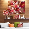 thumbnail image 2 of Designart - Huge Red Fractal Flower - Floral Canvas Art Print, 2 of 2
