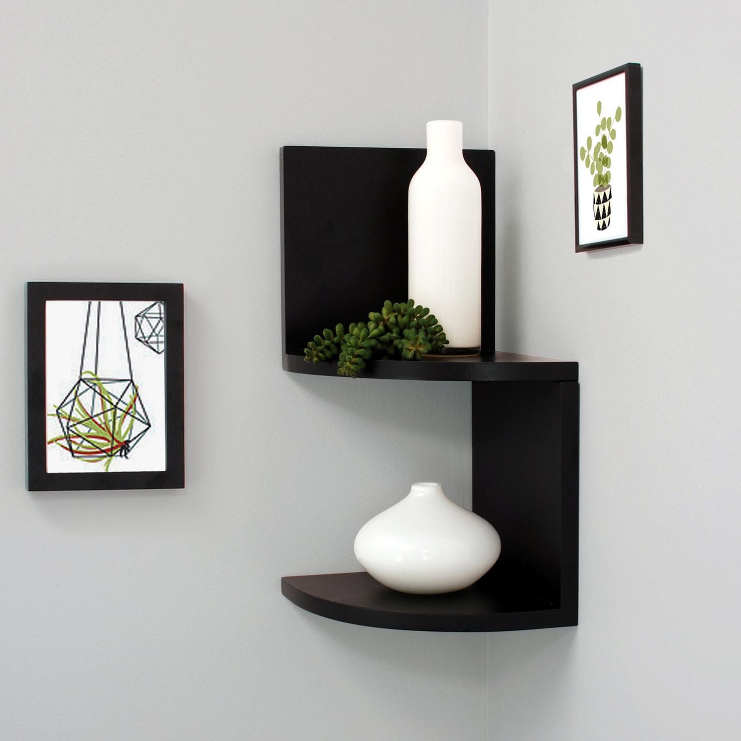 kieragrace Priva Corner Shelves, Set/4