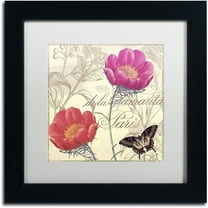Trademark Fine Art "Petals of Paris I" Canvas Art by Color Bakery White Matte, Black Frame