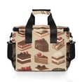thumbnail image 7 of FORMRS Insulated Cooler Bag 24 Cans Capacity Soft Leakproof Lunch Box with Side Pockets, Brown Cakes, 7 of 7