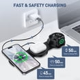 thumbnail image 3 of Magnetic Wireless Charger, 3 in 1 Charging Station for Apple Devices, 18W Foldable Wireless Charger Stand for iPhone 16 15 14 13 12 Pro/Pro Max, AirPods 2/3/Pro, iWatch Ultra/9/8/7/SE/6/5/4/3, Black, 3 of 8