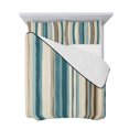 thumbnail image 7 of Turquoise Beige King Size Down Alternative Comforter, Lightweight Comforter Quilt Bedding Set with Pillow Shams Boho Vertical Stripes Bohemian Retro All Seasons Bed Comforter Duvet Insert 96"x106", 7 of 7
