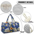 thumbnail image 7 of Garronmavis Large Blue Tropical Hibiscus Quilted Duffle Bag for Women, Weekender Travel Bag Carry On Overnight Gym Dance Tote with Luggage Sleeve & Zipper Pockets, 7 of 7