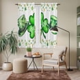 thumbnail image 6 of Saint Patrick's Day Kitchen Curtains 63 Inch Length, Spring Green Clovers Hats Coin Love Tiers Curtains for Living Room Berdoom Bathroom, Light Filtering Drapes Window Treatment 2 Panels 42"Wx63"L, 6 of 8