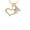 A, variant on Gold Tone Open Heart with Nurse Hat - A - Gold Tone Crystal Initial Sophia Necklace, 18"+1"