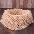 thumbnail image 4 of Manta para fotografía de bebé recién nacido, alfombrilla de punto de Mohair con relleno de cesta, alfombra cuadrada de 50cm, accesorios para fotos, cojín, decoración de borlas, 4 of 4