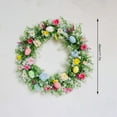 thumbnail image 5 of EFINNY 18" D Easter Eggs Spring Wreath Easter Eggs & Flowers Front Door Wall Decor Easter Garland with Colored Eggs Flowers Holiday Decoration, 5 of 6