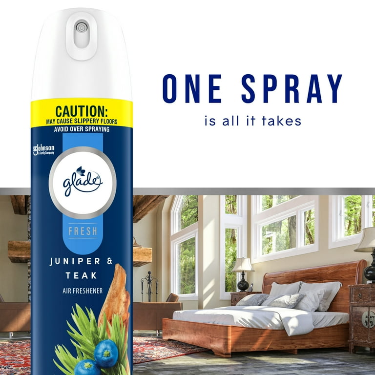 Glade Air Freshener Spray, Juniper & Teak, Fresh Collection, 8.3oz