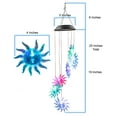 thumbnail image 6 of Star Face Solar Wind Chime LED RGB Color Changing Hanging Lights - Outdoor Solar Garden Decorative Lights for Walkway Pathway & Patios, 6 of 6