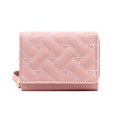 thumbnail image 3 of Cartera corta para mujer, sencilla, bordada, de PU, con tres pliegues, para tarjetas, billetera para varias tarjetas, 3 of 6