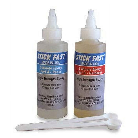 Stick Fast 318 CA 5 Minute Epoxy Kit, clear