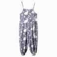 thumbnail image 3 of mgoYE Rompers for Girls Girls Sleeveless Jumpsuit One-Piece Romper Outfit for Girl Toddler and Kid(Grey,3-4 Years), 3 of 4