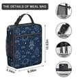 thumbnail image 3 of Reusable Galaxy Lunch Box - Thermal Collapsible Bag with Zip Pocket & Handle, Space Design Men Women ., 3 of 6