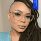 thumbnail image 4 of Gafas planas de ojo de gato de cuero de acero, montura de gafas de metal ligera anti-azul retro para mujer de Europa y Estados Unidos, 4 of 5