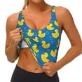 thumbnail image 3 of Fotbe Rubber Duck Sujetador Deportivo Largo sin Aros para Mujer con Almohadillas y Soporte Medio, Transpirable y Absorbente, Camiseta Tipo Chaleco o Tank Top-XX-Large, 3 of 8