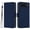 Navy Blue, variant on Wallet Case Compatible for iPhone 16e, PU Leather Magnetic Closure Protective Flip Folio Case with 3 Card Holder and Wrist Strap Cover Women Men,Brown,For iPhone 16e