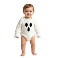 thumbnail image 2 of sususu Baby Girl Halloween Outfit Ghost Bubble Romper Newborn Bodysuit Infant Fall Winter Clothes (White,18-24 Months), 2 of 9