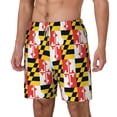 thumbnail image 5 of Mens Swim Trunks Maryland Flag Quick Dry Board Shorts with Compression Liner, 5 of 6