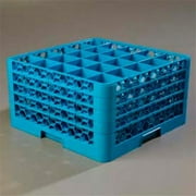 Carlisle Sanitary Maintenance  RG25-414 - Opticlean 25-Compartment Glass Rack with 4 Extenders, Blue