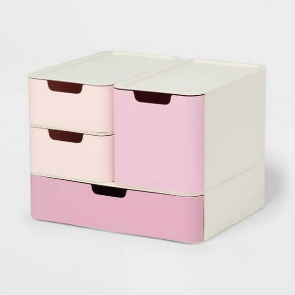 Modular Storage Drawer Set Pink